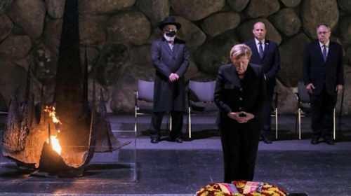 Angela Merkel honors Holocaust victims: Promises German commitment to Israel